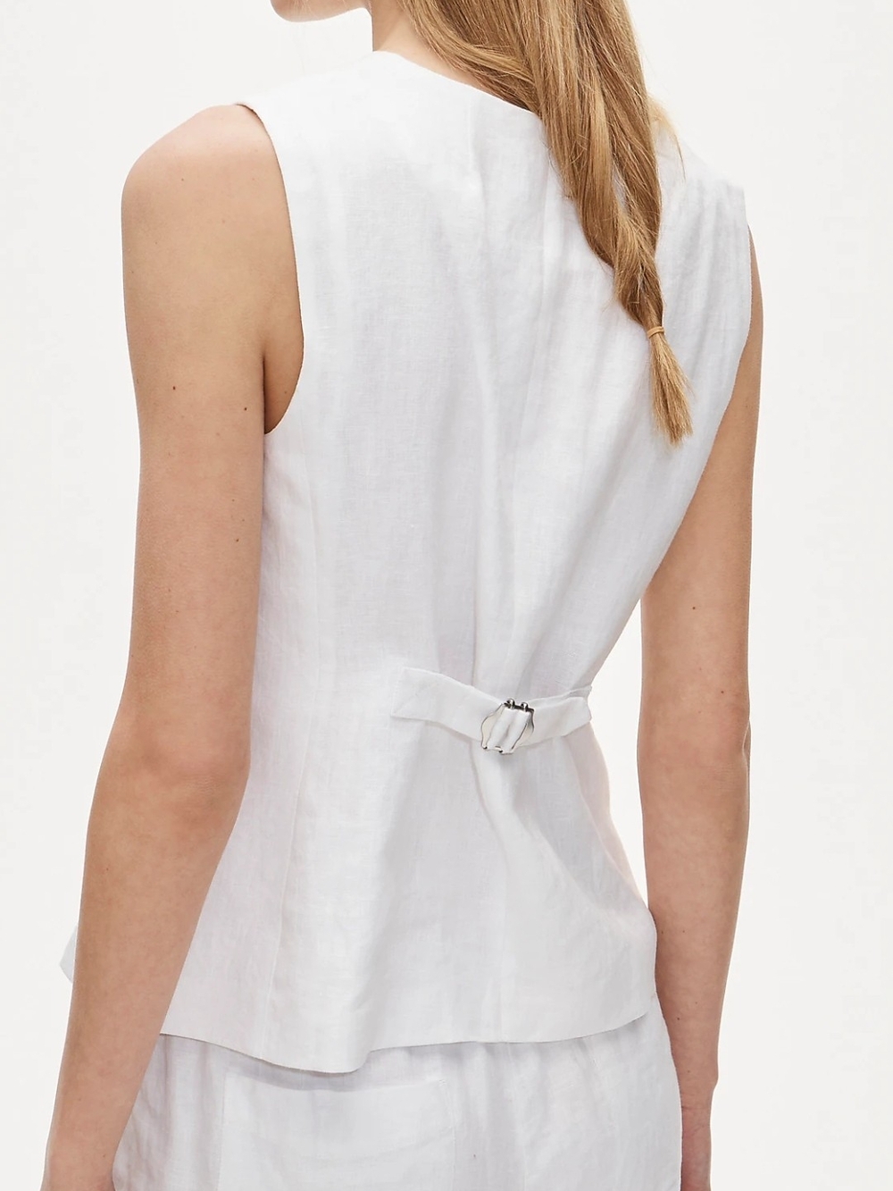 J.Crew Cutaway Vest Top In Linen - Picture 2 of 7